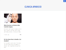 Tablet Screenshot of clinicaaparicio.com